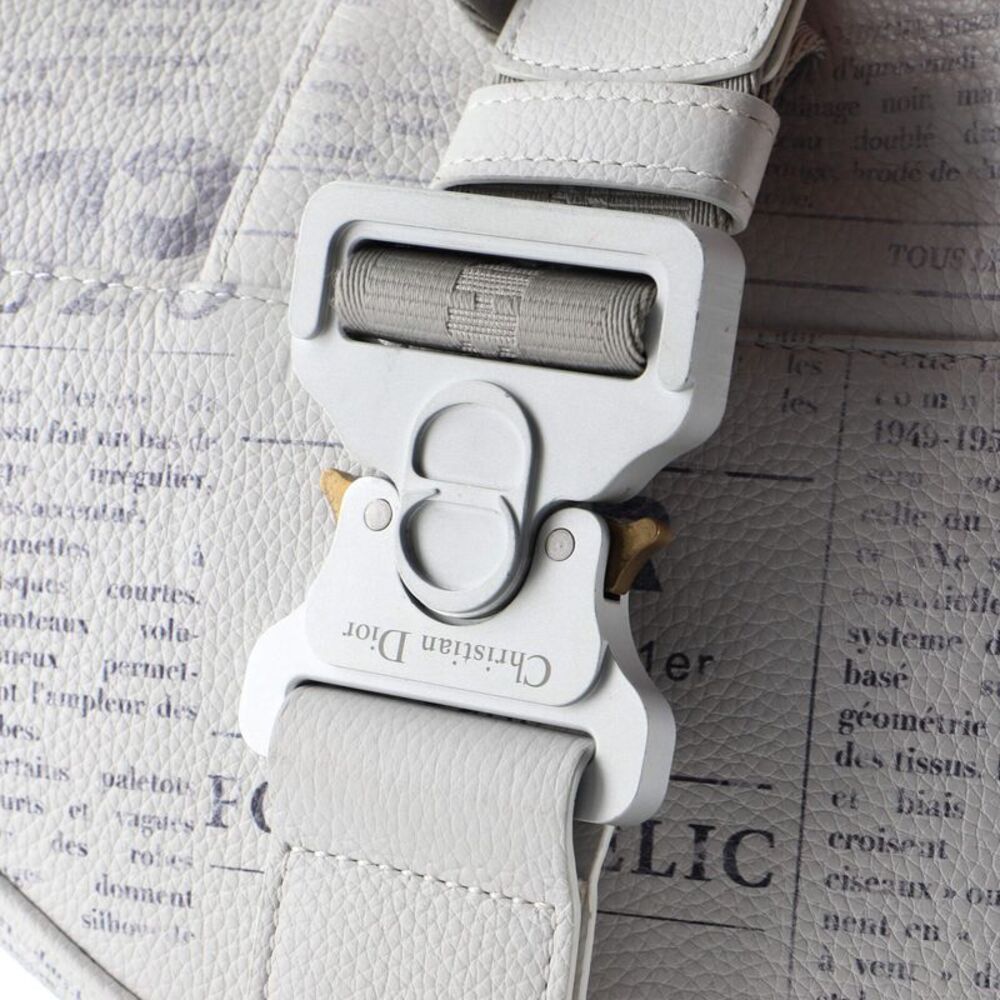Christian Dior Daniel Arsham Saddle Crossbody Bag Printed Leather Print, White - Picture 8 of 9